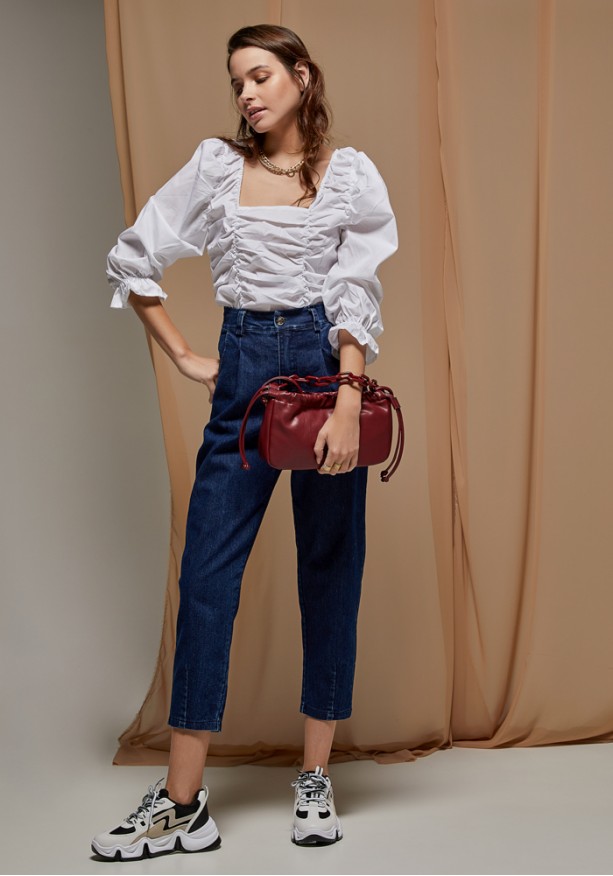 Jeans παντελόνι ψηλόμεσο